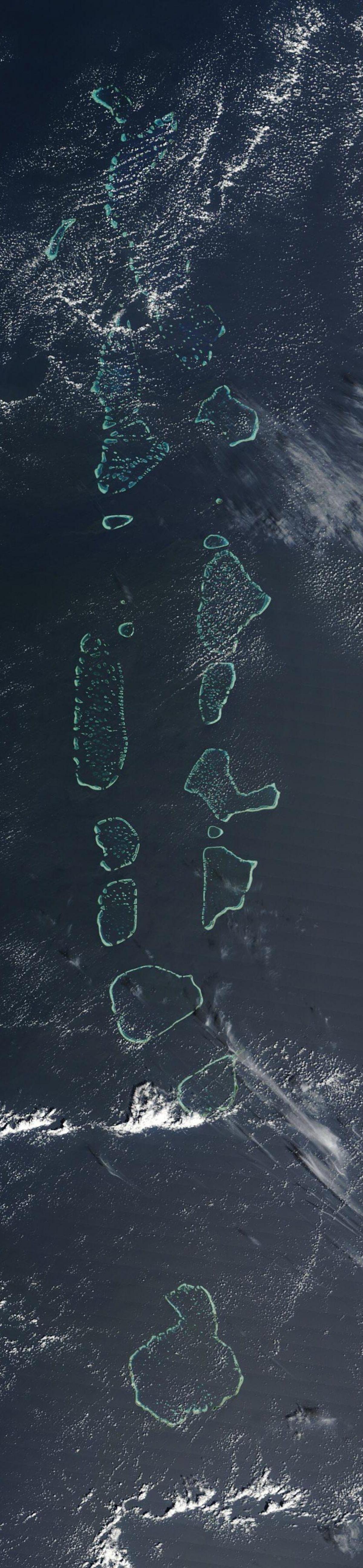 خريطة جزر المالديف قنوات