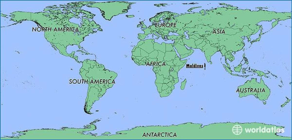 خريطة جزر المالديف البلدان المجاورة