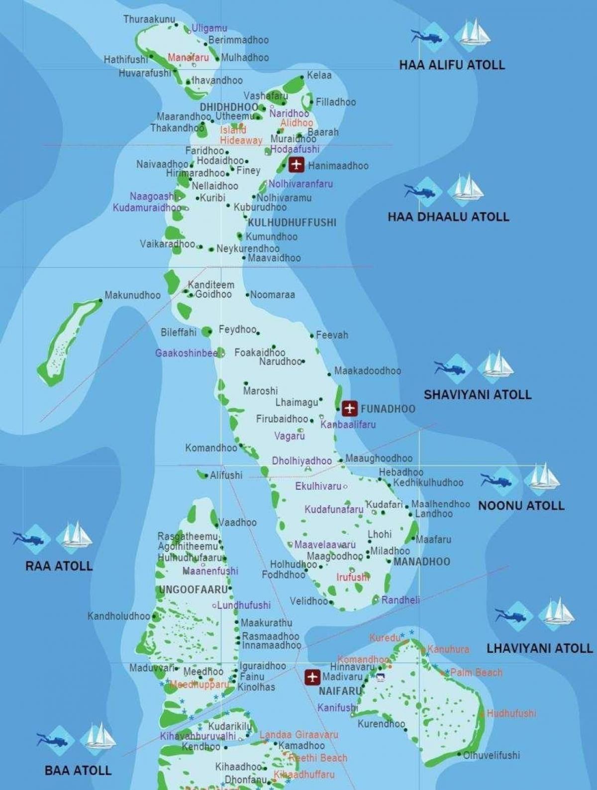 ديزيل المالديف خريطة