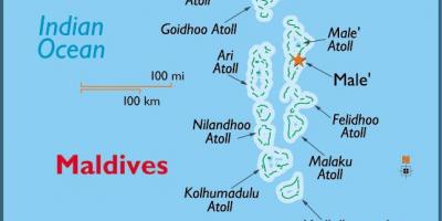 با أتول جزر المالديف خريطة