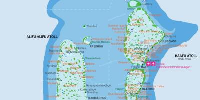 مطارات المالديف خريطة