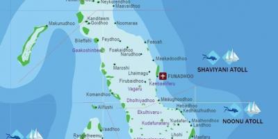 الخريطة كاملة من جزر المالديف
