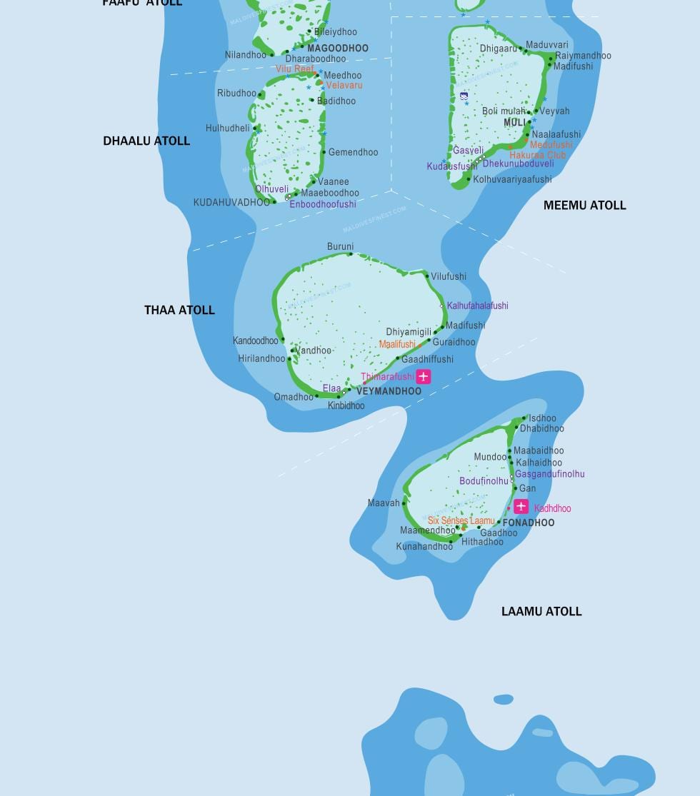 خريطة kandooma maldives