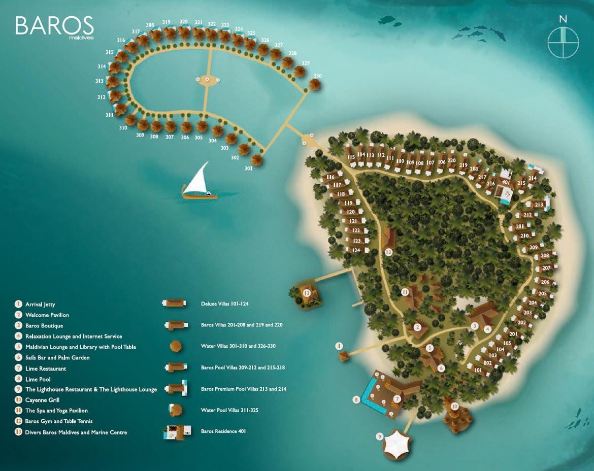خريطة baros maldives