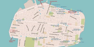 خريطة مدينة ماليه في المالديف